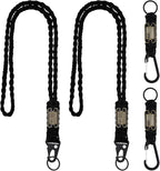 Frienda 2 Set Heavy Duty Paracord Lanyard Necklace Whistles Strap Braided 550 by Frienda
