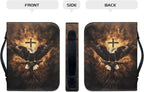 Small Bible Cover Case for Women Men Bald Eagle and Cross Print PU Leather - Image 2