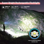 LETMY Rechargeable Flashlights High Lumens, 2 Pack 2000 Lumens Bright LED - Image 2