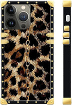 Compatible with iPhone 15 Pro Case, Seamless Gold Chain Leopard Luxury Golden - Image 3