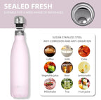 WATERSY Stainless Steel water bottles, 17oz/500ml Insulated Water Bottles - Image 8