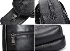 Hebetag Crocodile Genuine Leather Sling Chest Bag - Image 7