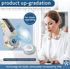 ASNUG Neck Fan, Bladeless Neck Fan, USB Rechargeable Personal Fan, 4000 mAh - Image 2