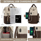 Laptop Backpack Women Work Bag: 15.6 inch Work Bookbag - Image 2