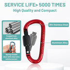 Multi-Pack Aluminum Carabiner Clips, Outdoor Activities - Image 3