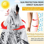 Emergency Survival Blanket, Mylar Thermal Blanket, Gigantic Space Blanket 82" x - Image 4