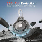 AirTag Holder with 304 Carabiner, 4 Pack IPX8 Waterproof Shockproof PC Hard Case - Image 4