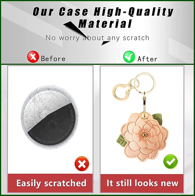 BORKUANA Leather Keychain Holder Case Compatible - Image 3