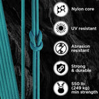 TECEUM Reflective Paracord Rope 1000 – 1000ft/200ft/100ft/50ft – 40+ Colors – - Image 3