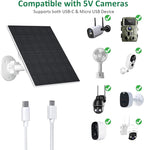 Zivif 10W Solar Panel for Security Camera, 10400mAh Built-in Battery, 5V - Image 2