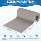 Canvas Patch 4 "x 60 ", Self-Adhesive Waterproof Canvas Patch Set - Image 2