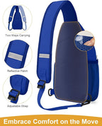 Pritent Crossbody Bags for Women Man, Waterproof Sling Bag Backpack Trendy - Image 4