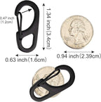 SWATOM Small Mini Carabiner Clip Tiny Spring Snap Hook Keychains Micro - Image 2