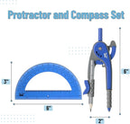 Mr. Pen- Geometry Compass and Protractor Set, 6 Inch Compass, 6 Inch Protractor - Image 2