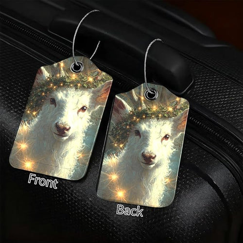 2 Pack Magical White Deer Luggage Tags, Enchanted Forest ID Tags - Image 2