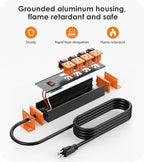 CCCEI Heavy Duty Surge Protector Power Strip 20 Amp Individual Switches. 10FT - Image 6