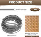 M METERXITY 1-Pack Wicker Repair Kit, 5mm x 33ft/10m Plastic Flat Rattan - Image 3