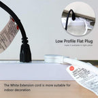 FIRMERST 1875W Flat Plug Extension Cord 10 Feet 14 AWG 15A White - Image 3