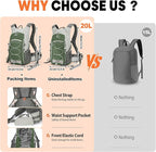25L Hiking Backpack with Rain Cover Lightweight Hiking Daypack - Image 5