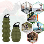 Collapsible Travel Water Bottle 19.6 oz, Reuseable Silicone Foldable Water - Image 4
