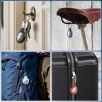 AirTag Holder with 304 Carabiner, 4 Pack IPX8 Waterproof Shockproof PC Hard Case - Image 7