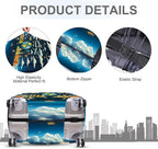 ANNA QUEEN World Travel Luggage Cover, Adventure Theme Suitcase Protector - Image 3