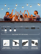XMCOSY+ Patio Lights, Smart 50Ft Outdoor String Lights - Image 6