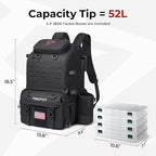 Piscifun 52L Fishing Tackle Backpack - Image 6
