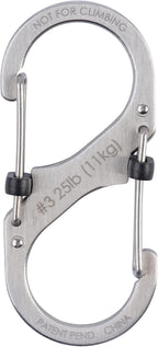 Nite Ize Size-3 S-Biner SlideLock Dual Carabiner, Locking Gates, Stainless Steel - Image 3