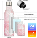 BJPKPK Insulated Water Bottles, 18 oz Stainless Steel Metal Water Bottle - Image 3