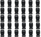 5/8" Black Plastic Side Release Buckle Curved Quick Release - Image 2