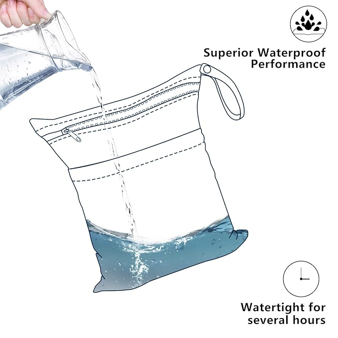 ALVABABY 2pcs Superior Waterproof Wet Dry Bags, Reusable - Image 4