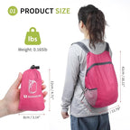 20L Ultra Hiking-Daypack Lightweight Foldable Travel Packable Backpack - Image 3