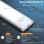 10 Inch Under Cabinet Lights, 2200mAh Rechargeable Battery Operated Motion - Image 3