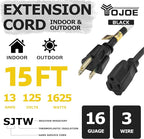 YOJOE Indoor Outdoor Extension Cord, 3 Prong 13A Weatherproof Power Cord - Image 2