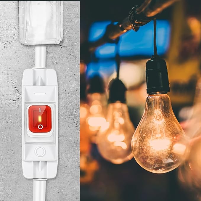 Extension Cord with Switch On/Off Waterproof Switch 10Ft No Plugging and - Image 5