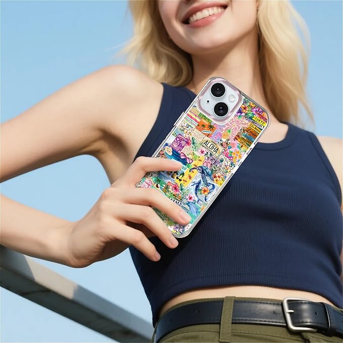 Case for iPhone 13/14, Hawaii Aloha Cover Coastal Beach Collage Phone Case - Image 6