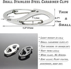 Small Carabiner Clips 1.6 inch Metal Double Sided Spring Gate Snap Hooks - Image 5