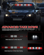 HLauto 604N Emergency Dash Strobe Lights: 2x16.8 inch Red White Security Light - Image 4