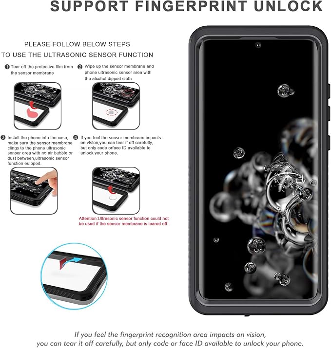 Lanhiem for Samsung Galaxy S20 Ultra Case, IP68 Waterproof Dustproof - Image 6