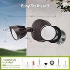 Philips 44W 3500LM ‌LED Security Flood Light‌ ‌Outdoor‌，Switch Controlled - Image 7