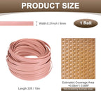 M METERXITY 1-Pack Wicker Repair Kit, 8mm x 33ft/10m Plastic Flat Rattan - Image 3