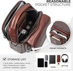 Augus Leather Small Messenger Bag - Image 6