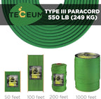 TECEUM 5/32" Paracord Rope 1000 – 1000ft / 200ft / 100ft / 50ft – Tactical - Image 9