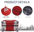 ANNA QUEEN Merry Christmas Luggage Cover, Santa Hat Holiday Design Suitcase - Image 4