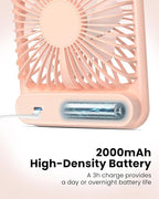 Koonie Desk Fan, Ultra Quiet 2.5-11h Battery Operated Small USB Fan - Image 4