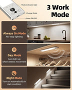 EZVALO 10inch Under Cabinet Lighting, LED Motion Sensor Light Indoor, 2400mAh - Image 5