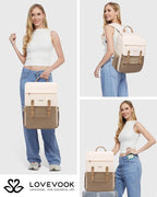 LOVEVOOK Laptop Backpack for Women Vintage Travel Backpack Purse Airline - Image 6