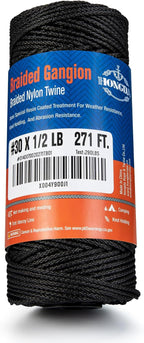 HONGDA Braided Black Nylon String, #30 Tarred Bank Line Twine, 271 Feet Black - Image 4