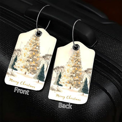 2 Pack Christmas Tree Luggage Tags - Image 2